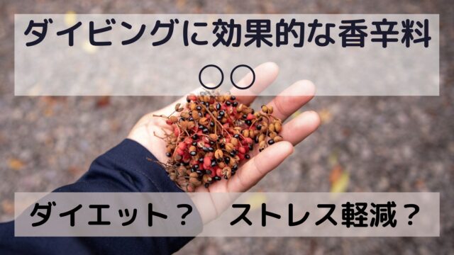 【痩せる？】ダイビングに効果的な香辛料【ストレス減？】