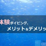 体験ダイビングって必要? 【メリット&デメリット】
